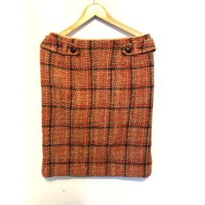 TALBOTS Wool Plaid Skirt Sz 12